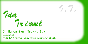 ida trimml business card